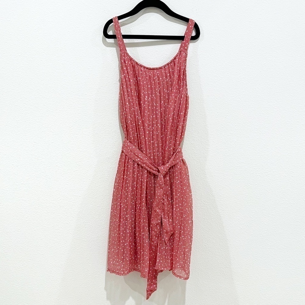 ABERCROMBIE Kids Pleated Pink and White Poka Dot Dress - Picture 2 of 11
